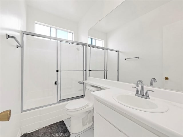 525 S Shelton St Unit 205, Burbank, CA 91506 - full bathroom featuring enclosed tub / shower combo, vanity, and tile patterned floors