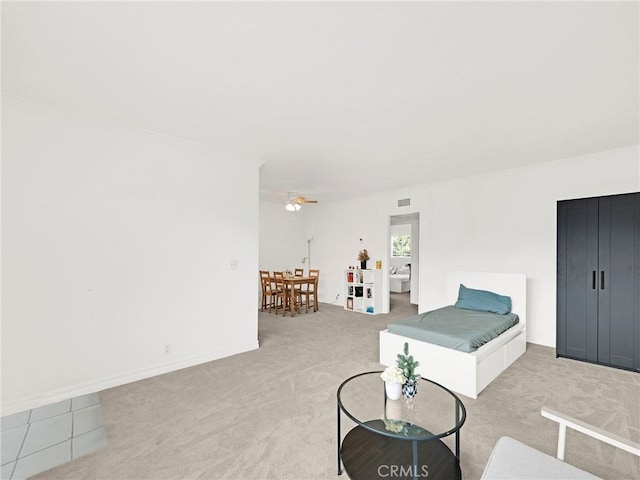 525 S Shelton St Unit 205, Burbank, CA 91506 - carpeted living area featuring a ceiling fan