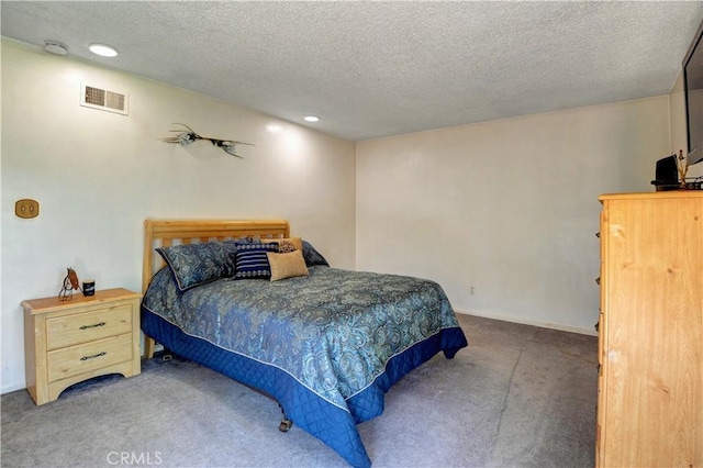 12108 Muriel Dr, Lynwood, CA 90262 - bedroom with carpet, a textured ceiling, and recessed lighting