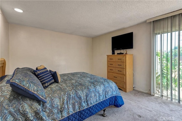 12108 Muriel Dr, Lynwood, CA 90262 - bedroom featuring carpet, a textured ceiling, and recessed lighting
