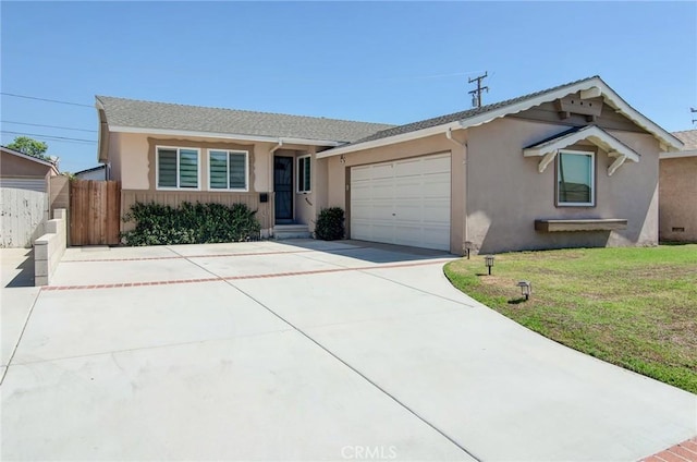 12517 Walcroft St, Lakewood, CA 90715 - view of front of property featuring a garage, stucco siding, and concrete driveway