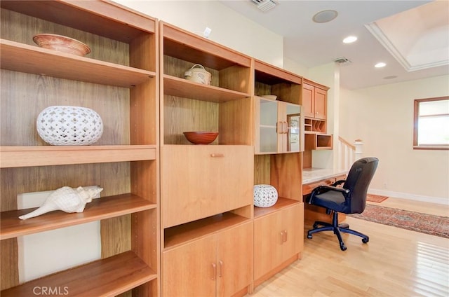 1251 Hackett Ave, Long Beach, CA 90815 - office featuring light wood-style flooring and recessed lighting