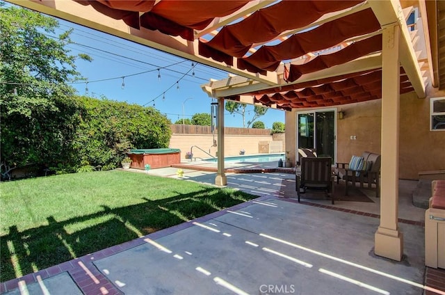 1251 Hackett Ave, Long Beach, CA 90815 - fenced backyard with a hot tub and a patio