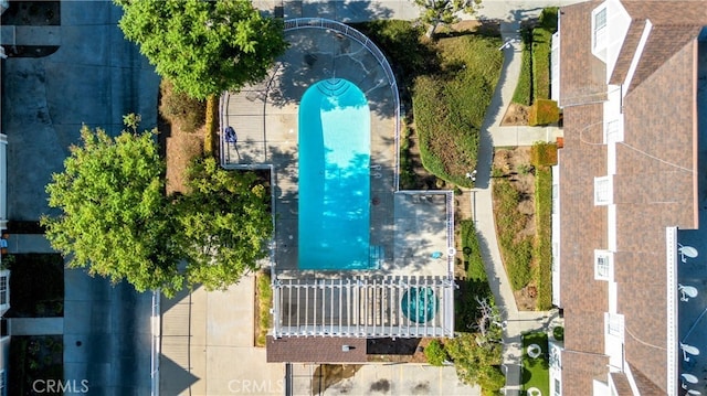 13750 Hubbard St Unit 77, Sylmar, CA 91342 - bird's eye view of a pool area
