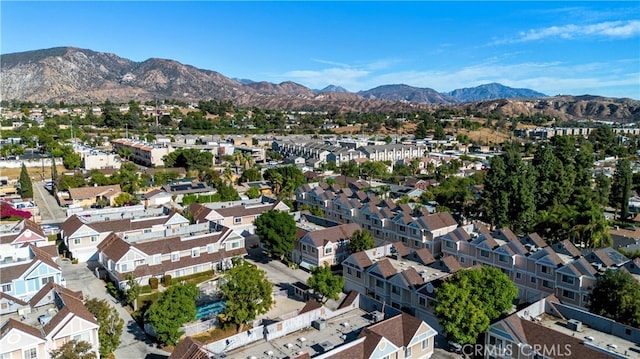 13750 Hubbard St Unit 77, Sylmar, CA 91342 - aerial view of property and surrounding area featuring a mountain backdrop and nearby suburban area