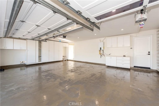 19281 Sierra Inez Rd, Irvine, CA 92603 - garage with water heater and a garage door opener