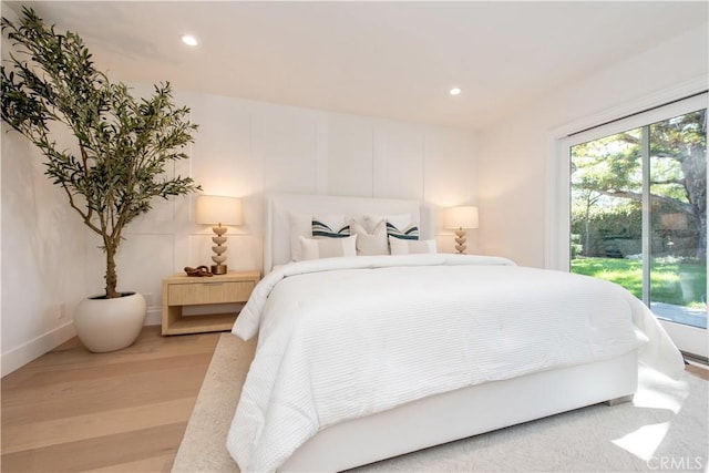 19281 Sierra Inez Rd, Irvine, CA 92603 - bedroom featuring light wood-style flooring, recessed lighting, and access to exterior