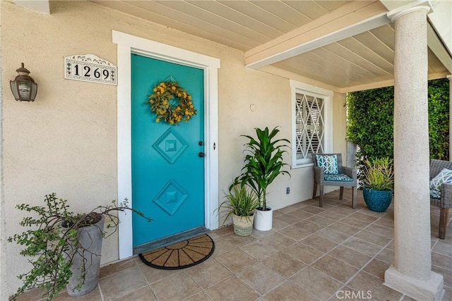 1269 W 1st St, San Pedro, CA 90732 - doorway to property with stucco siding