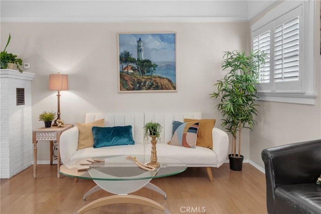 1269 W 1st St, San Pedro, CA 90732 - sitting room featuring wood finished floors and ornamental molding