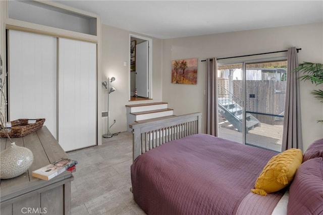 1269 W 1st St, San Pedro, CA 90732 - bedroom featuring access to exterior and a closet