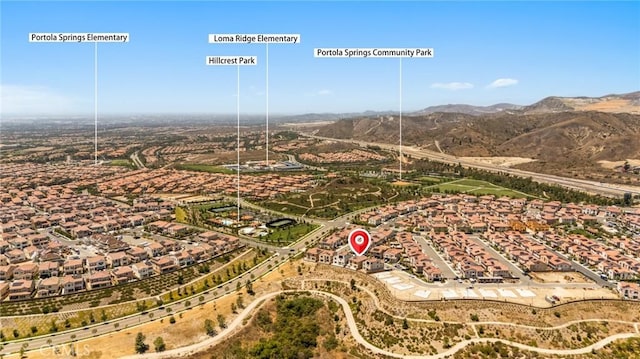 246 Canterbury, Irvine, CA 92618 - aerial view of residential area with a mountain backdrop