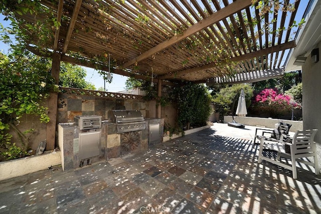 11302 Cheddar St, Norwalk, CA 90650 - view of patio / terrace featuring area for grilling and a pergola