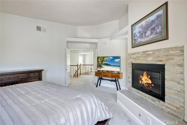 32197 Callesito Fadrique, Temecula, CA 92592 - carpeted bedroom featuring a fireplace