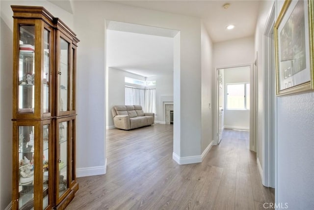 32197 Callesito Fadrique, Temecula, CA 92592 - corridor featuring light wood-type flooring and recessed lighting