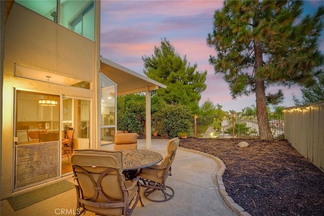 32197 Callesito Fadrique, Temecula, CA 92592 - patio terrace at dusk featuring a patio area