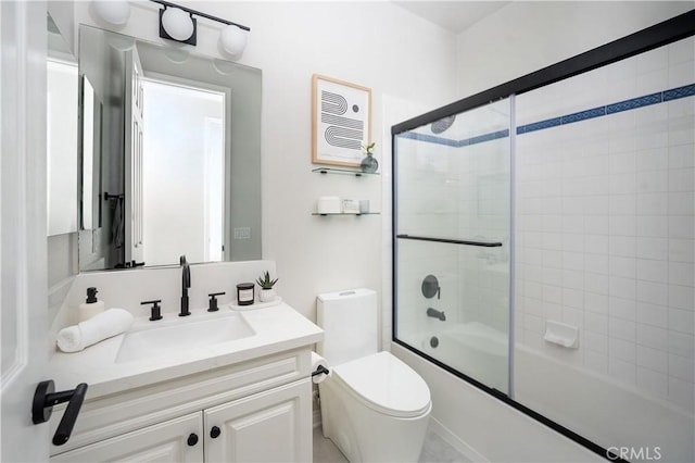 29125 Starwood Pl, Saugus, CA 91390 - bathroom with vanity and enclosed tub / shower combo