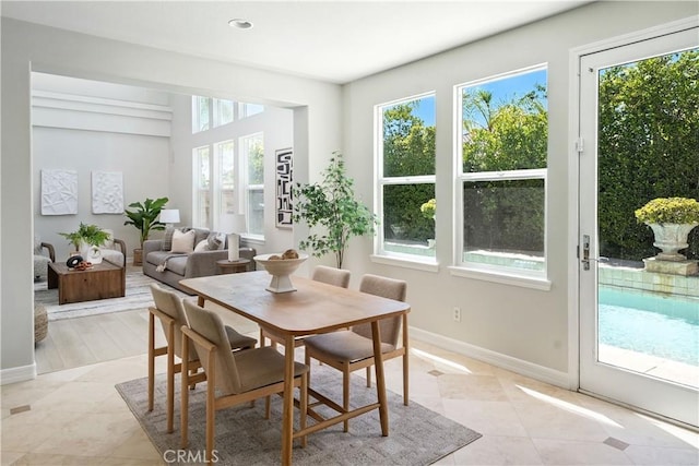 29125 Starwood Pl, Saugus, CA 91390 - dining room with light tile patterned floors and recessed lighting
