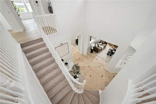 29125 Starwood Pl, Saugus, CA 91390 - stairs with a towering ceiling