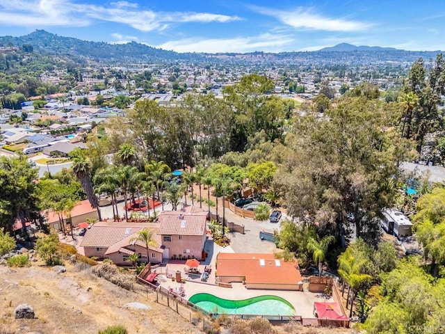 1153 Merritt Dr, El Cajon, CA 92020 - view from above of property featuring a mountain backdrop