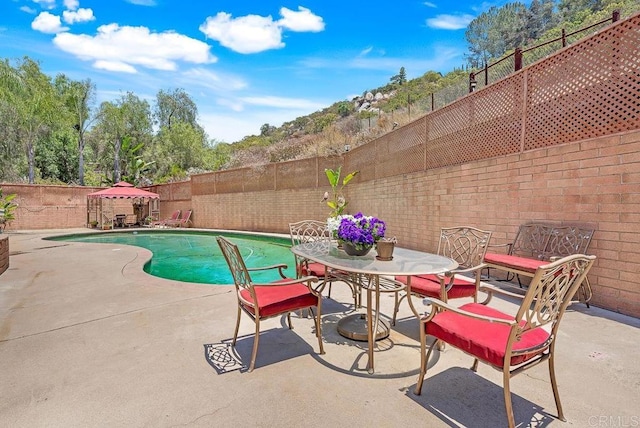 1153 Merritt Dr, El Cajon, CA 92020 - view of pool with a patio, a fenced backyard, and outdoor dining area