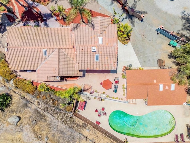 1153 Merritt Dr, El Cajon, CA 92020 - view from above of property featuring a pool area