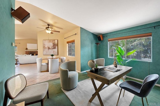 1153 Merritt Dr, El Cajon, CA 92020 - carpeted office space featuring plenty of natural light and a ceiling fan