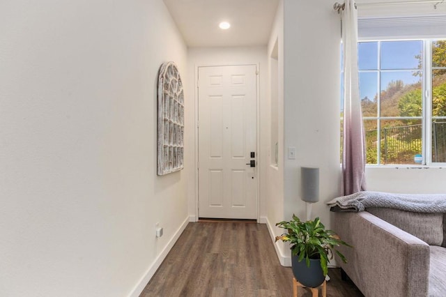 888 Arvita Ct, Oceanside, CA 92057 - doorway with wood finished floors, plenty of natural light, and recessed lighting
