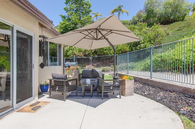 888 Arvita Ct, Oceanside, CA 92057 - fenced backyard with a patio area and an outdoor hangout area