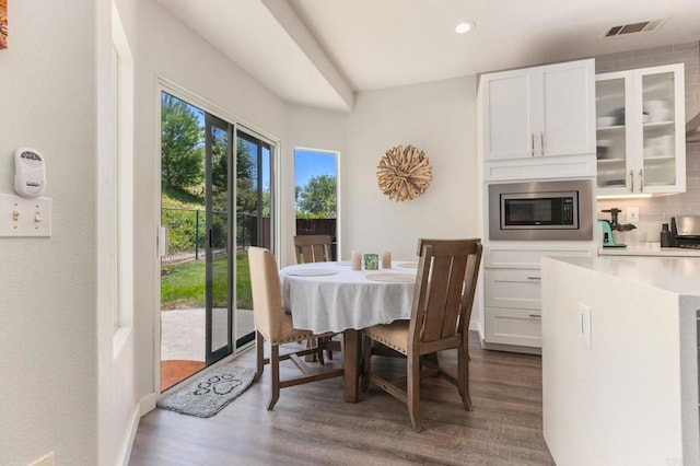 888 Arvita Ct, Oceanside, CA 92057 - dining space featuring wood finished floors and recessed lighting