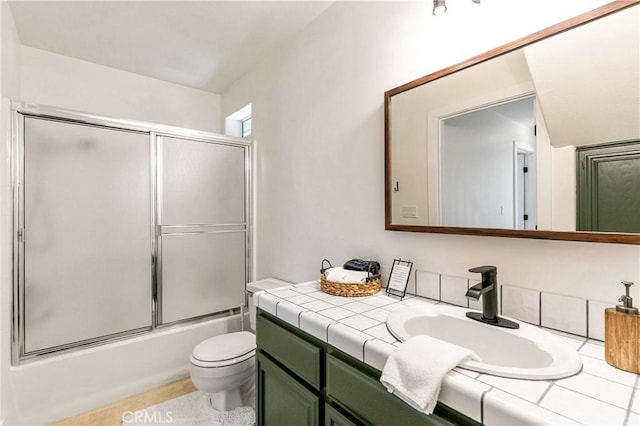 915 Breithorn Dr, Lake Arrowhead, CA 92352 - full bathroom with vanity and shower / bath combination with glass door