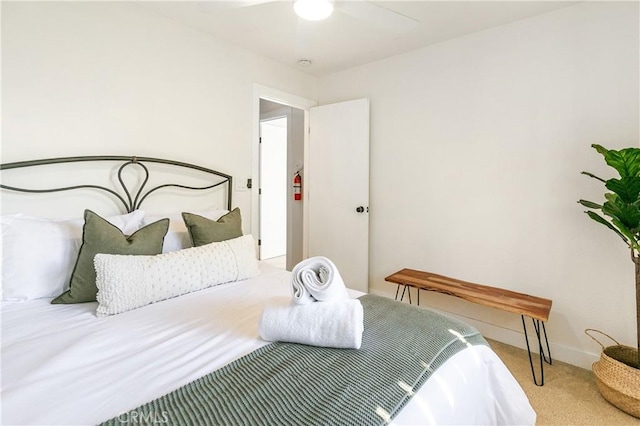 915 Breithorn Dr, Lake Arrowhead, CA 92352 - bedroom featuring light carpet and ceiling fan