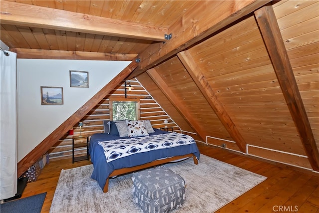 788 Buckingham Sq, Lake Arrowhead, CA 92352 - bedroom with wooden ceiling and wood-type flooring