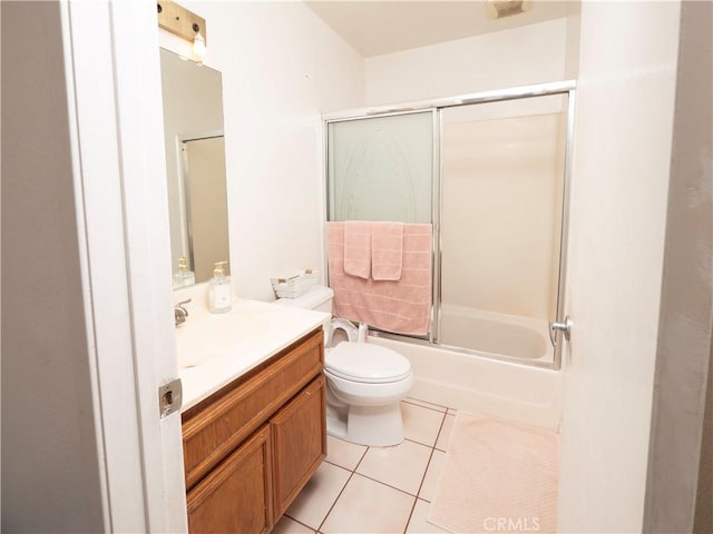 9228 Elm Vista Dr Unit B, Downey, CA 90242 - full bathroom with vanity, tile patterned floors, and bath / shower combo with glass door