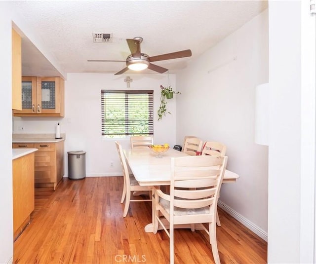 9228 Elm Vista Dr Unit B, Downey, CA 90242 - dining area with a ceiling fan and light wood-style flooring