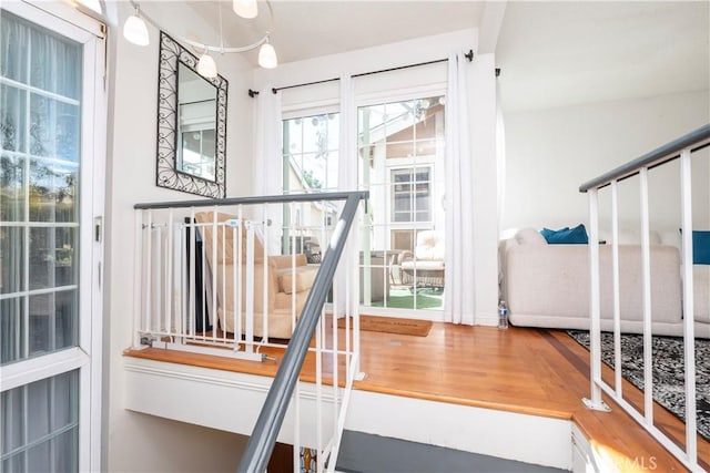 9228 Elm Vista Dr Unit B, Downey, CA 90242 - staircase featuring wood finished floors