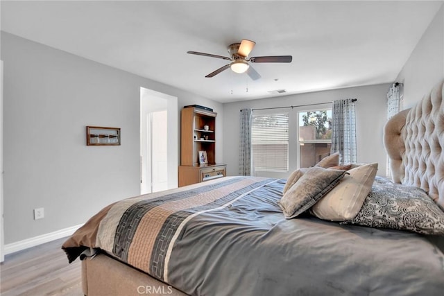 434 Sonora Cir, Redlands, CA 92373 - bedroom featuring light wood-style flooring and a ceiling fan