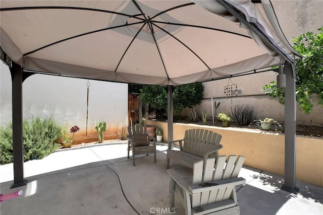 434 Sonora Cir, Redlands, CA 92373 - view of patio featuring a gazebo