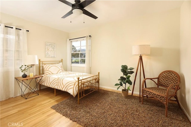 8220 Owens St, Sunland, CA 91040 - bedroom featuring light wood-style flooring and ceiling fan