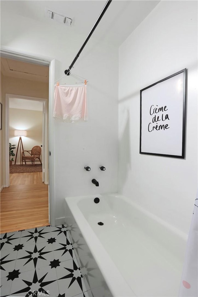 8220 Owens St, Sunland, CA 91040 - bathroom featuring shower / tub combination and tile patterned floors