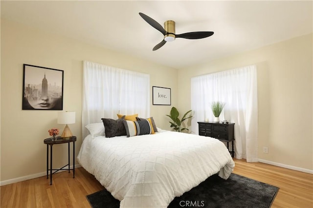 8220 Owens St, Sunland, CA 91040 - bedroom with wood finished floors and ceiling fan