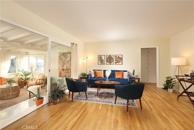 8220 Owens St, Sunland, CA 91040 - living room featuring light wood-style floors and baseboards