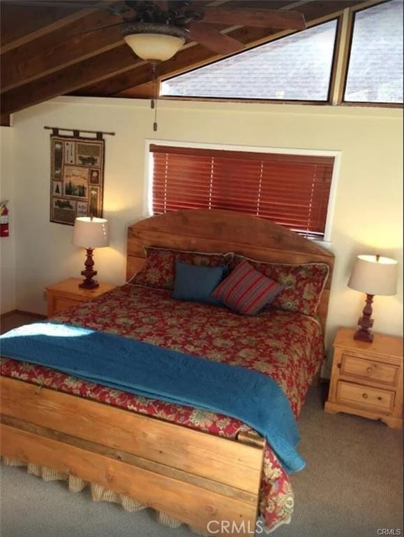 847 Tehama Dr, Big Bear Lake, CA 92315 - bedroom with carpet floors and a ceiling fan