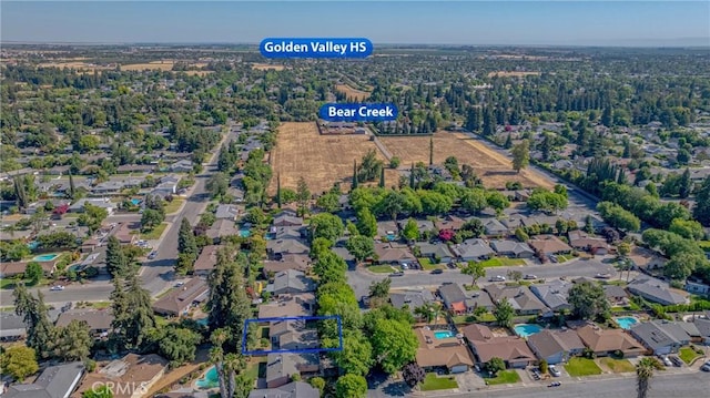 2950 Marie Ln, Merced, CA 95340 - aerial overview of property's location featuring nearby suburban area
