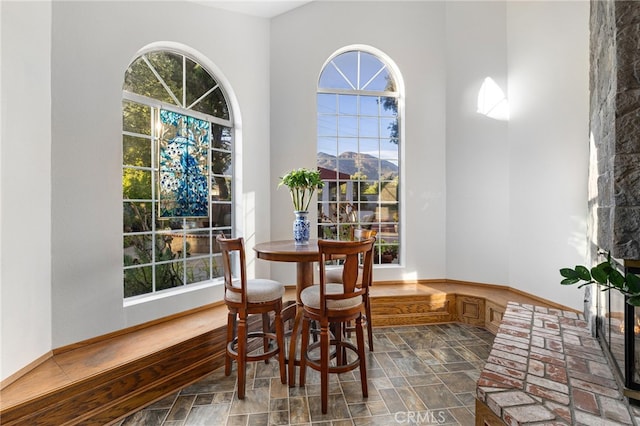981 Deep Springs Dr, Claremont, CA 91711 - dining room featuring stone finish floors