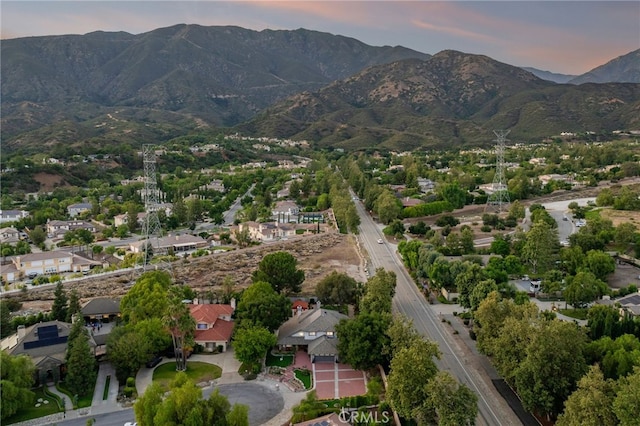 981 Deep Springs Dr, Claremont, CA 91711 - aerial view at dusk of a mountain view and a residential view