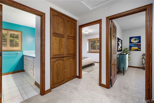 981 Deep Springs Dr, Claremont, CA 91711 - hall with baseboards and light carpet