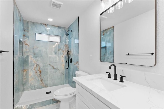 25415 Paloma Rd, San Bernardino, CA 92410 - bathroom with vanity and a marble finish shower