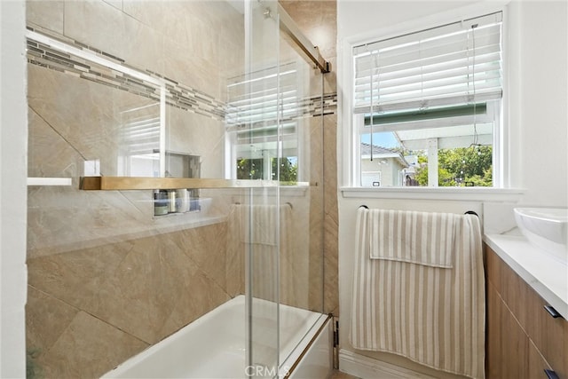 4752 Josie Ave, Lakewood, CA 90713 - full bathroom featuring bath / shower combo with glass door and vanity
