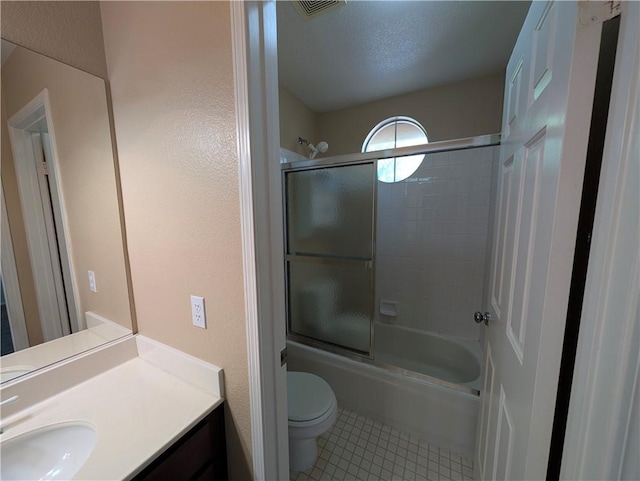 31864 Corte Montecito, Temecula, CA 92592 - bathroom featuring vanity, bath / shower combo with glass door, and tile patterned floors
