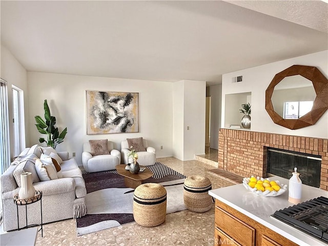 18 Decente, Irvine, CA 92614 - living room with a brick fireplace